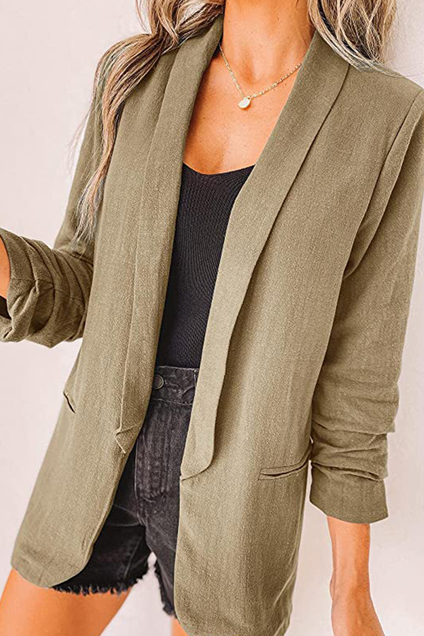Stilla | Afslappet Elegant Solid Patchwork Lomme Turndown Krave Ydertøj