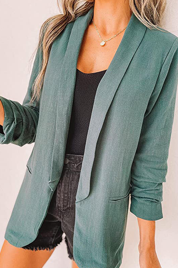 Stilla | Afslappet Elegant Solid Patchwork Lomme Turndown Krave Ydertøj
