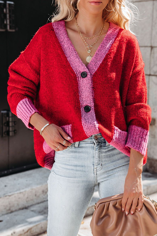 Stilla | Elegant og Lækkert Outdoor Pullover Med Patchwork Lommeflap og Kontrasterende V-udskæring