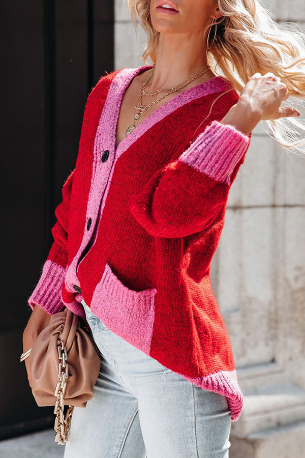 Stilla | Elegant og Lækkert Outdoor Pullover Med Patchwork Lommeflap og Kontrasterende V-udskæring