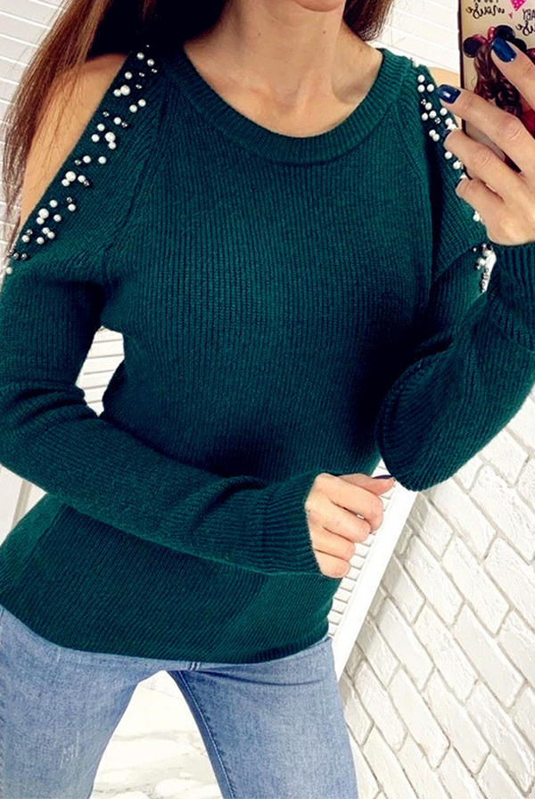 Stilla | Modevenlig Ensfarvet Rundhals Pullover