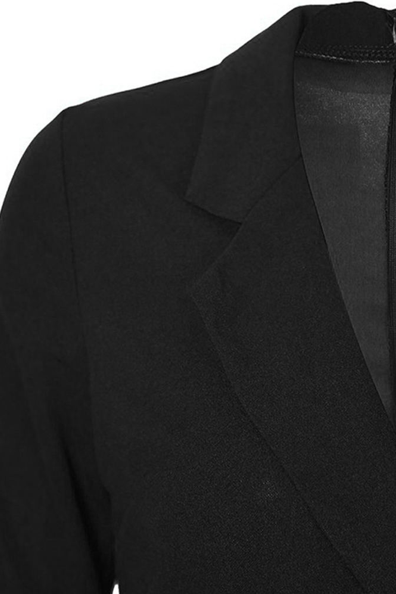 Stilla | Elegante Enfarvede Kjoler Med Draperet Skørt og Patchwork Sløjfe
