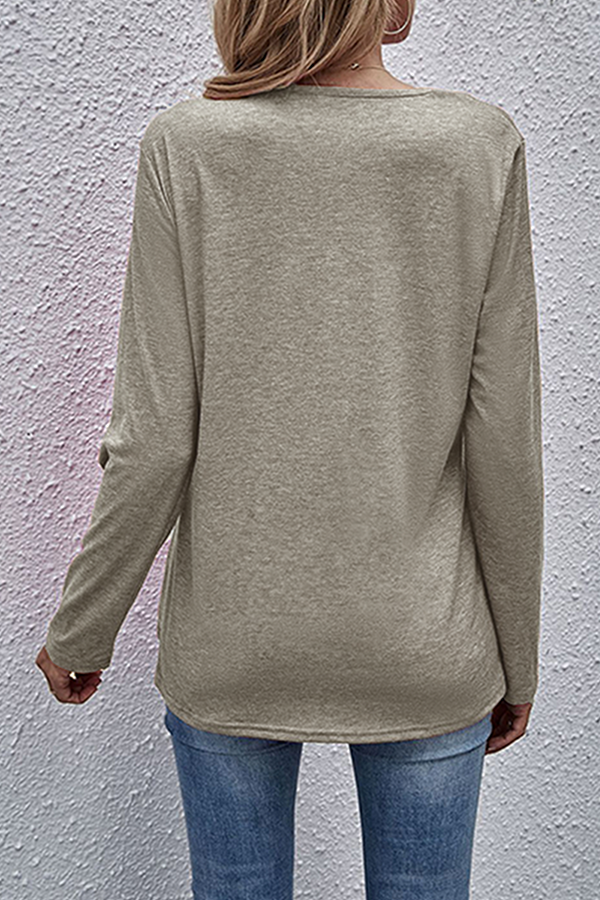 Stilla | Casual Plisseringer Med V-udskæring i Ensfarvet Design