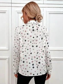 Stilla | Bluse med kasjmirtryk