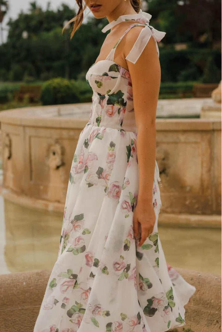 Stilla | Midikjole Bustier Floral