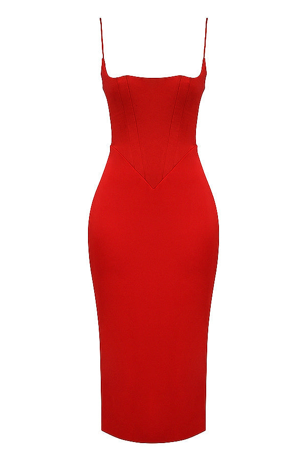 Stilla | Midikjole Satin Korset