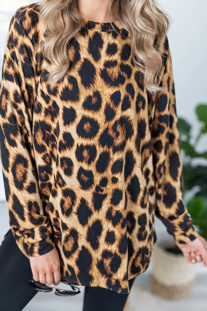 Stilla | Lette overdele med rundhalsudskæring leopard
