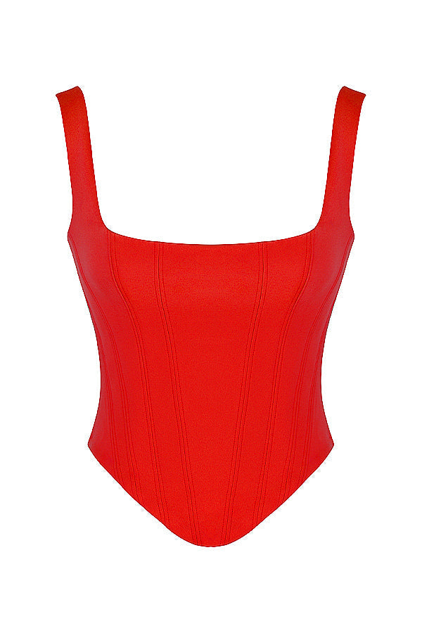 Stilla | Scarlet Satin Langline Korset