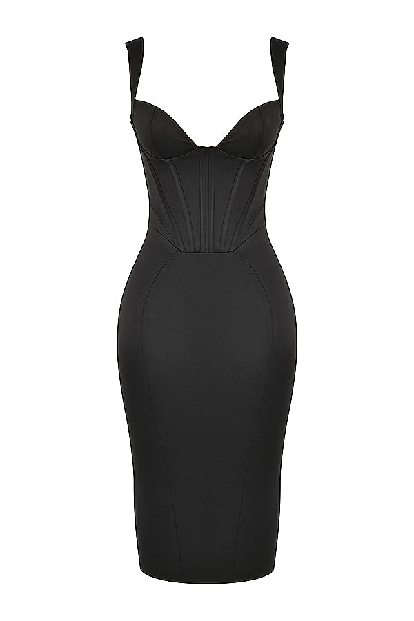 Stilla | Midikjole Satin Korset