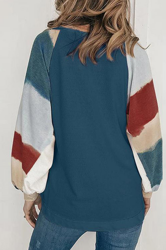 Stilla | Casual Rundhalsshirt i ensfarvet patchwork-design