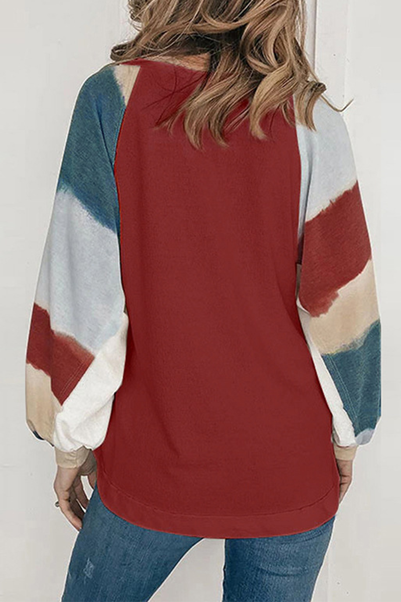 Stilla | Casual Rundhalsshirt i ensfarvet patchwork-design