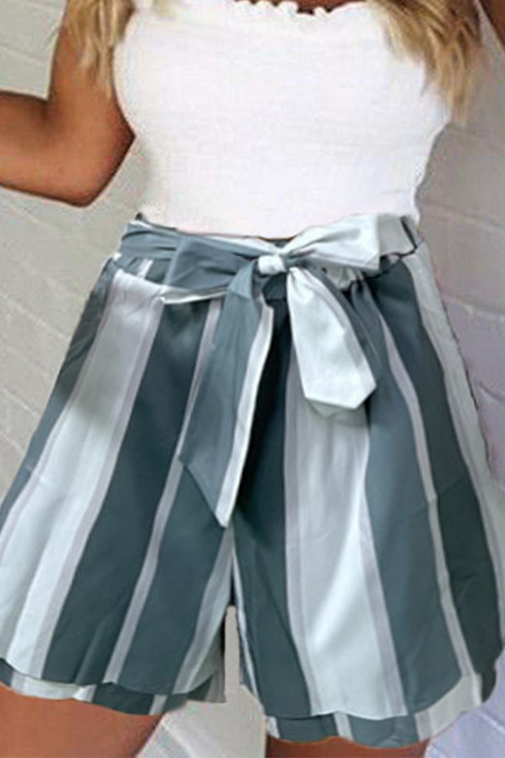 Stilla | Afslappet Patchwork Flounce Straight Mid Waist Straight Full Print Bottoms