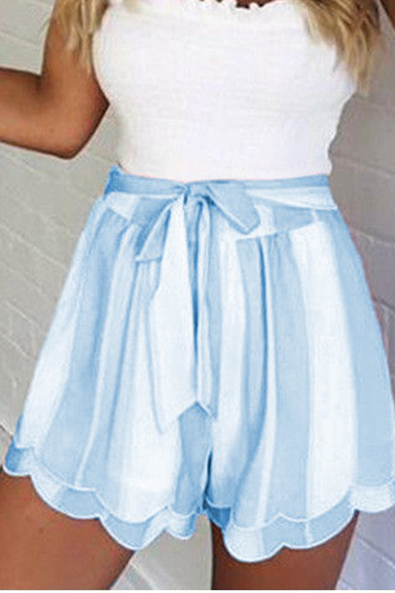 Stilla | Afslappet Patchwork Flounce Straight Mid Waist Straight Full Print Bottoms