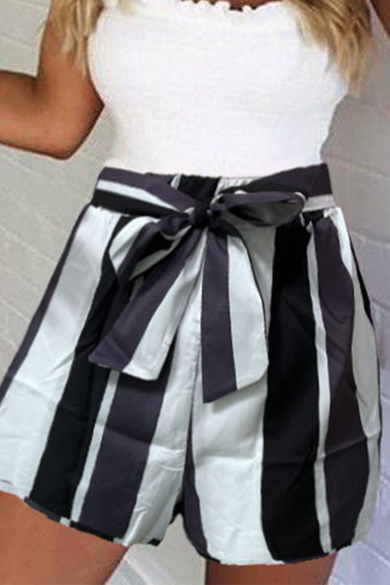 Stilla | Afslappet Patchwork Flounce Straight Mid Waist Straight Full Print Bottoms