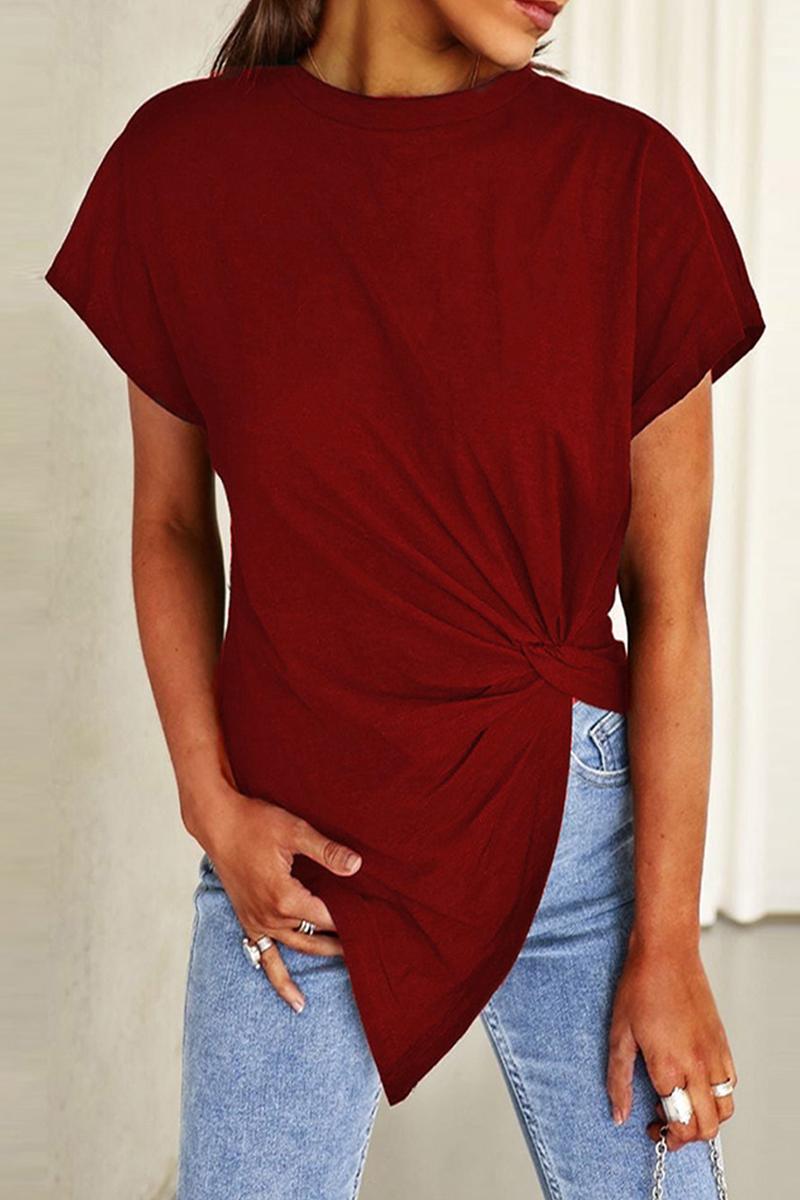 Stilla | Twist Uregelmæssige Hems T-shirt