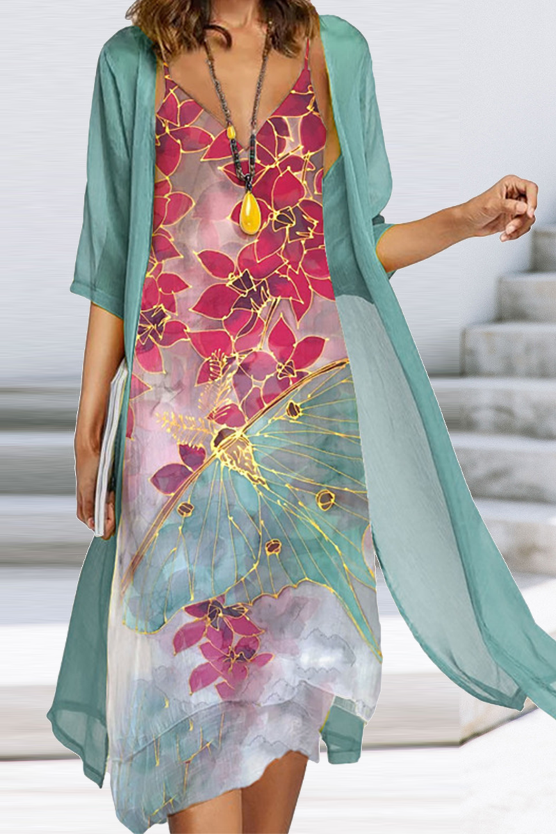 Stilla | Mode Print Patchwork Langærmet to Deler