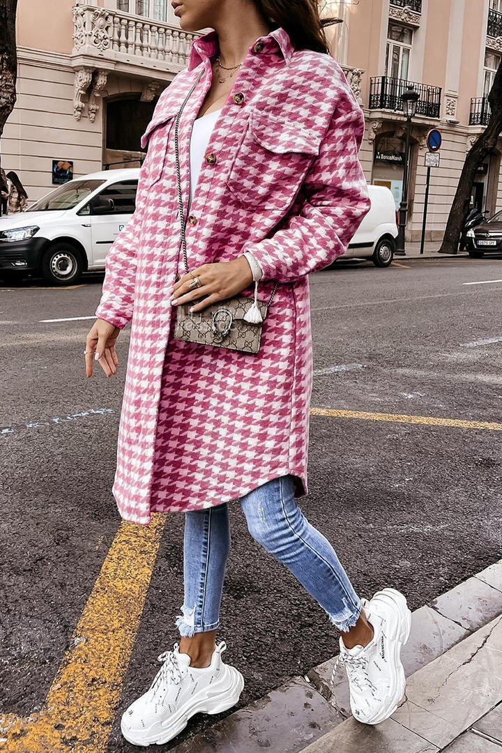 Stilla | Mode Patchwork Pufferjakke Med Omklappelig Krave