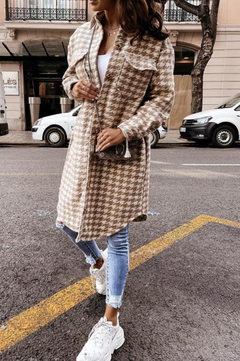 Stilla | Mode Patchwork Pufferjakke Med Omklappelig Krave