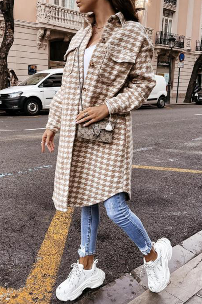 Stilla | Mode Patchwork Pufferjakke Med Omklappelig Krave