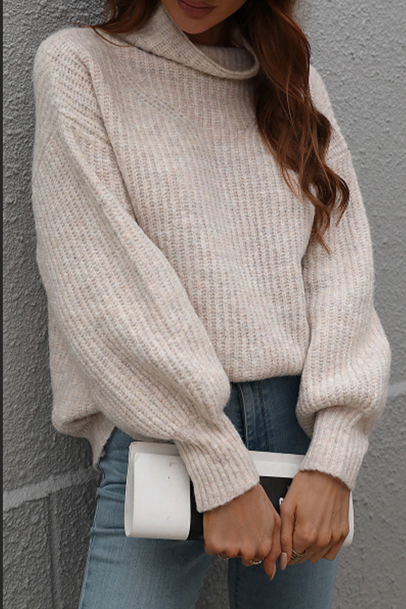 Stilla | Løse Sweatshirts Med Ensfarvet Patchwork Rullekrave