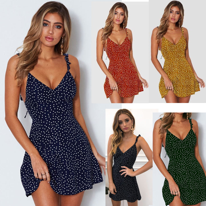 Femme Polka Dot Mini Kjole Stilla