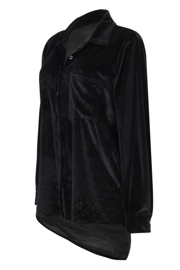 Stilla | Casual og Ensfarvet Patchwork Bluser Med Krave