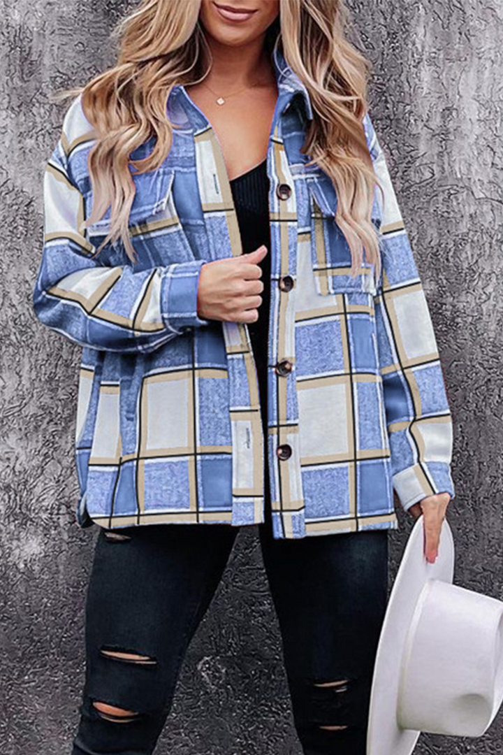 Stilla | Mode Bluse med Rutig Patchwork-Design