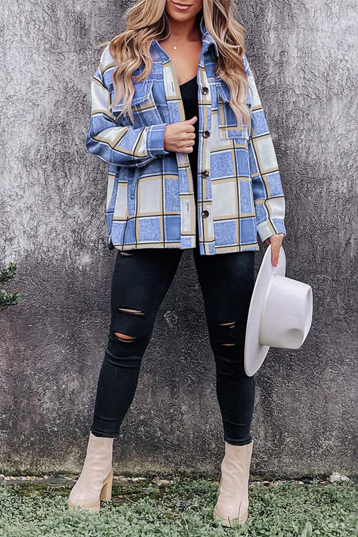 Stilla | Mode Bluse med Rutig Patchwork-Design