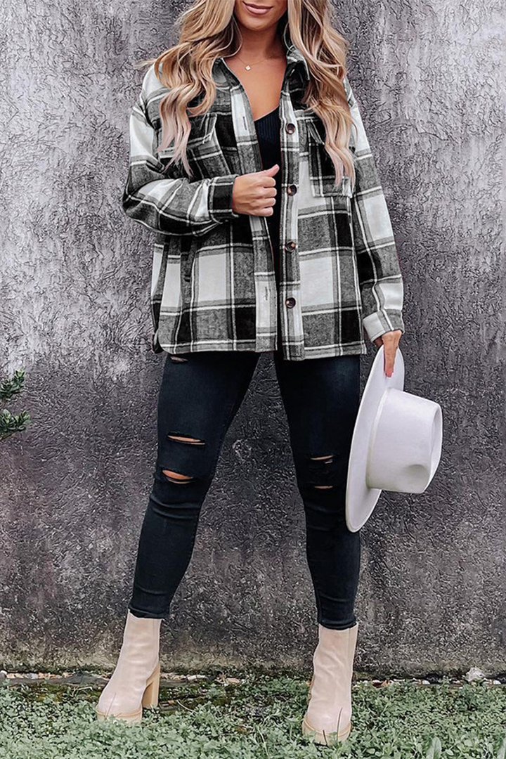 Stilla | Mode Bluse med Rutig Patchwork-Design