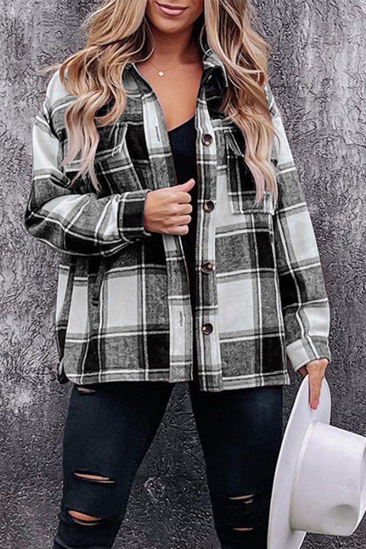 Stilla | Mode Bluse med Rutig Patchwork-Design