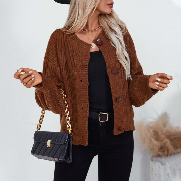 Stilla | Damen Uldcardigan Med Knaplukning
