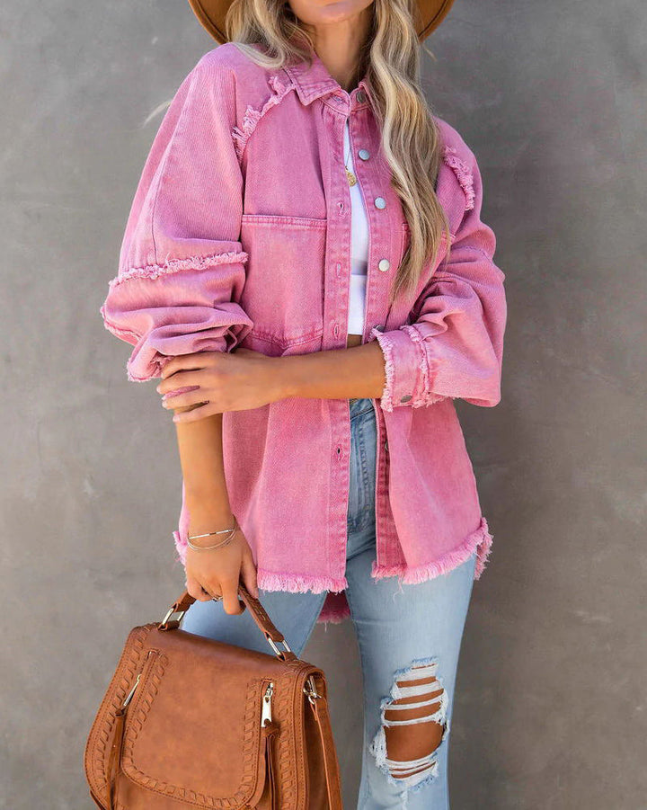 Stilla | Edge Patchwork Pocket Denim-Jakke
