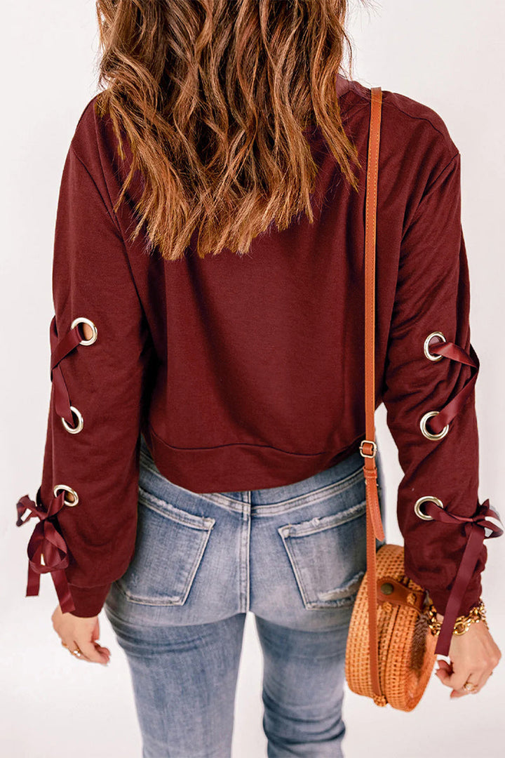 Stilla | Mode Casual Ensfarvet Rundhalset Sweatshirts