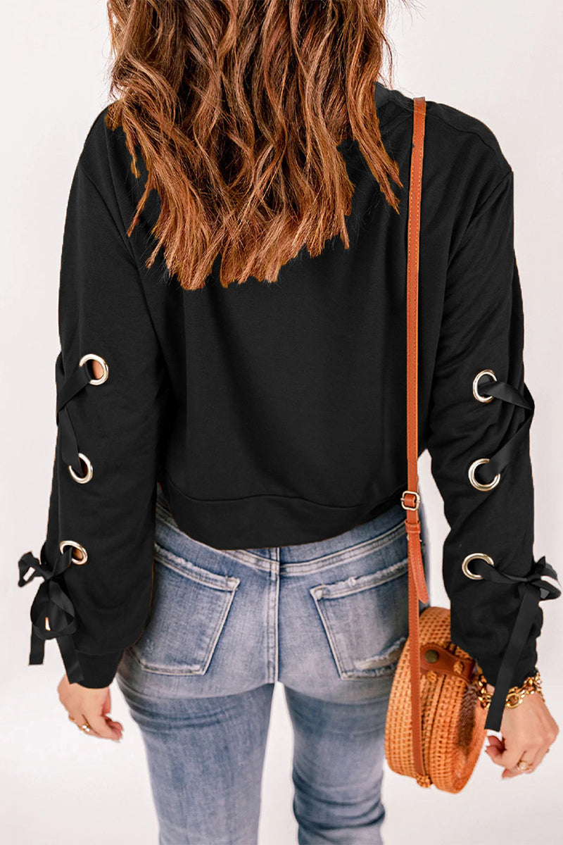 Stilla | Mode Casual Ensfarvet Rundhalset Sweatshirts