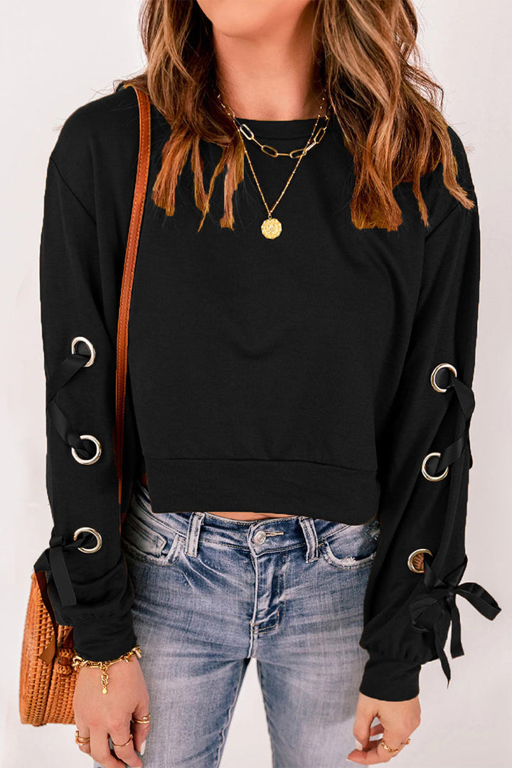 Stilla | Mode Casual Ensfarvet Rundhalset Sweatshirts
