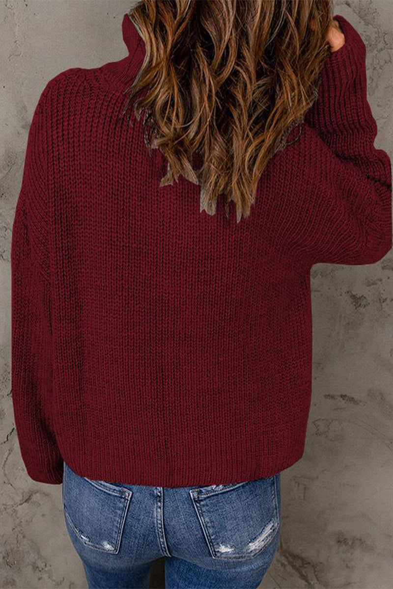 Stilla | Modetrendy Ensfarvet Sweatshirt Med Lynlås og Krave