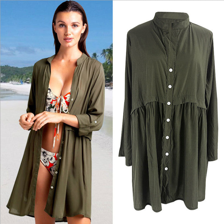 Dame Strandoverfrakke med fint chiffon og elegant snit Stilla