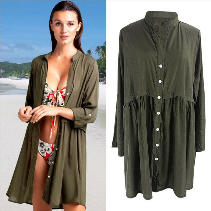Dame Strandoverfrakke med fint chiffon og elegant snit Stilla