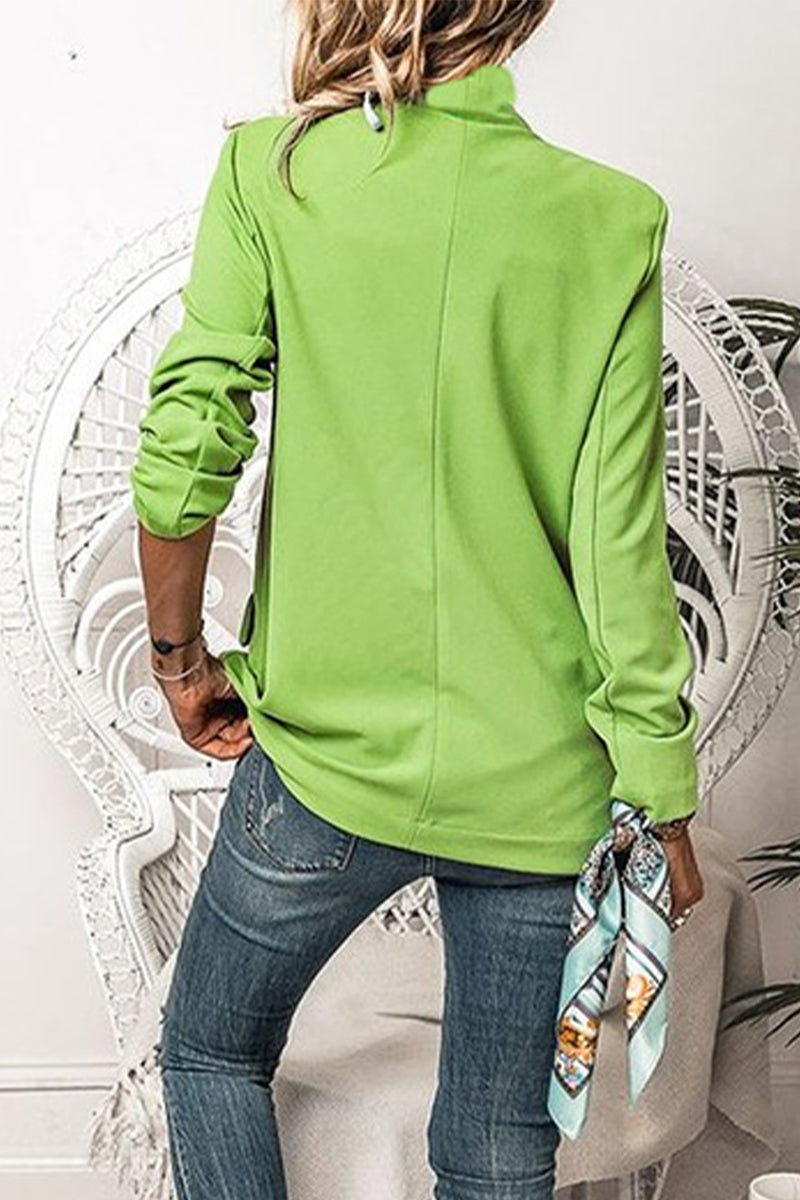 Stilla | Mode Arbejde Solid Patchwork Omkraget Udendørs Beklædning