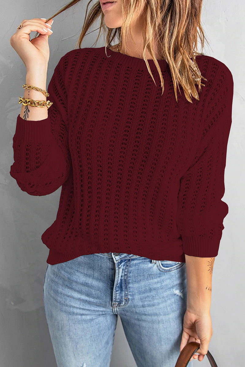 Stilla | Casual Sweatshirt Med Rund Halsudskæring i Ensfarvet Patchwork