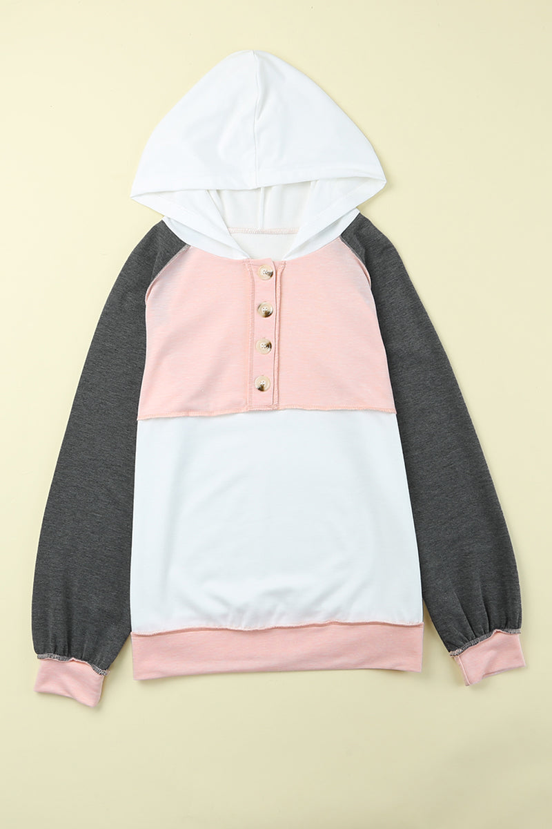 Stilla | Moderisk Sweatshirt med Kontrasthætte og Ståndkrave