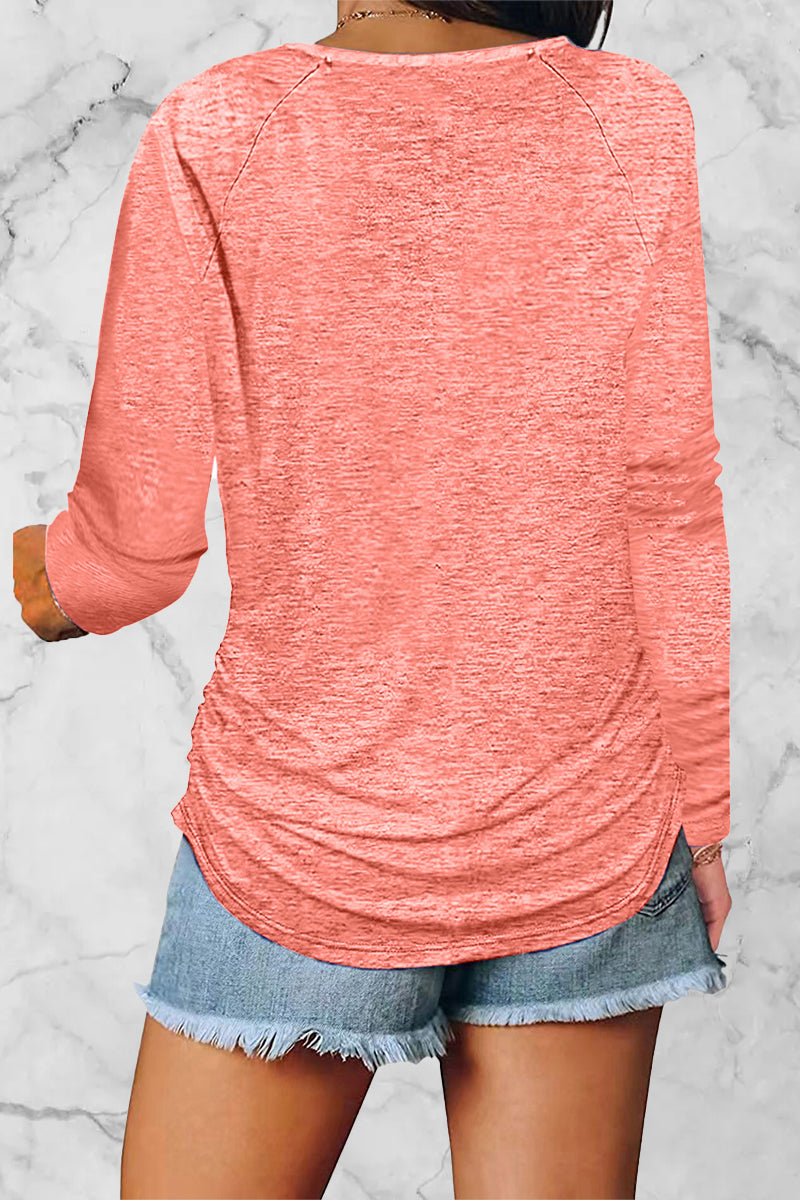 Stilla | Afslappet Solid Fold V-hals Toppe
