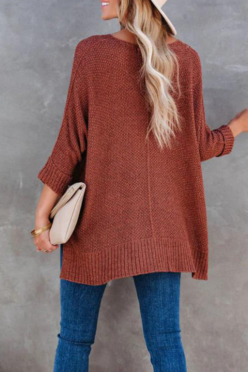 Stilla | Enfarvet V-udskæring Pullover