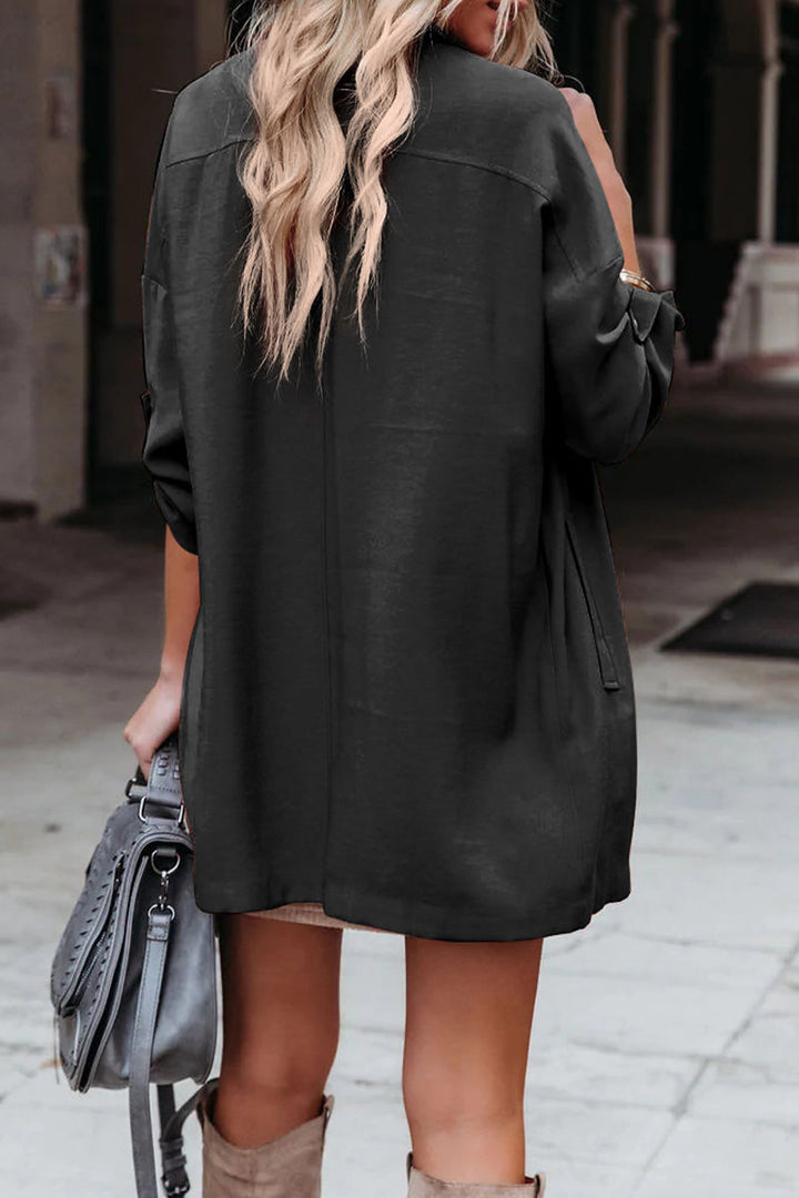 Stilla | Afslappet Arbejde Solid Lomme Nedfoldet Krave Ydertøj