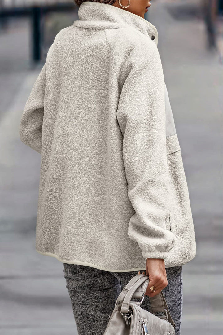 Stilla | Solid Patchwork Pocket Halv-A Rullekravejakke (7 farver)