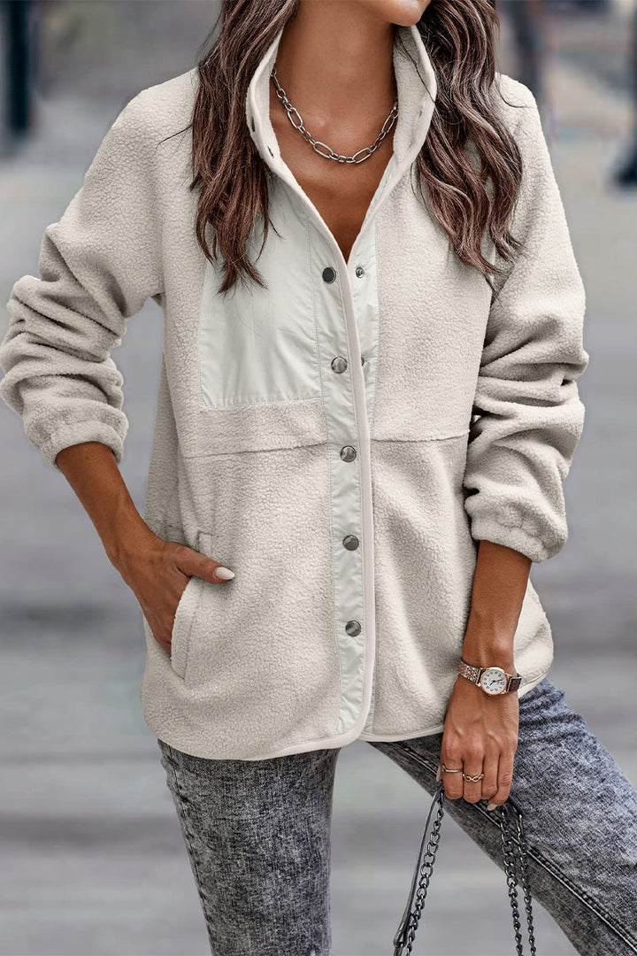 Stilla | Solid Patchwork Pocket Halv-A Rullekravejakke (7 farver)