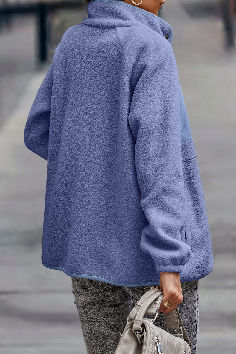 Stilla | Solid Patchwork Pocket Halv-A Rullekravejakke (7 farver)