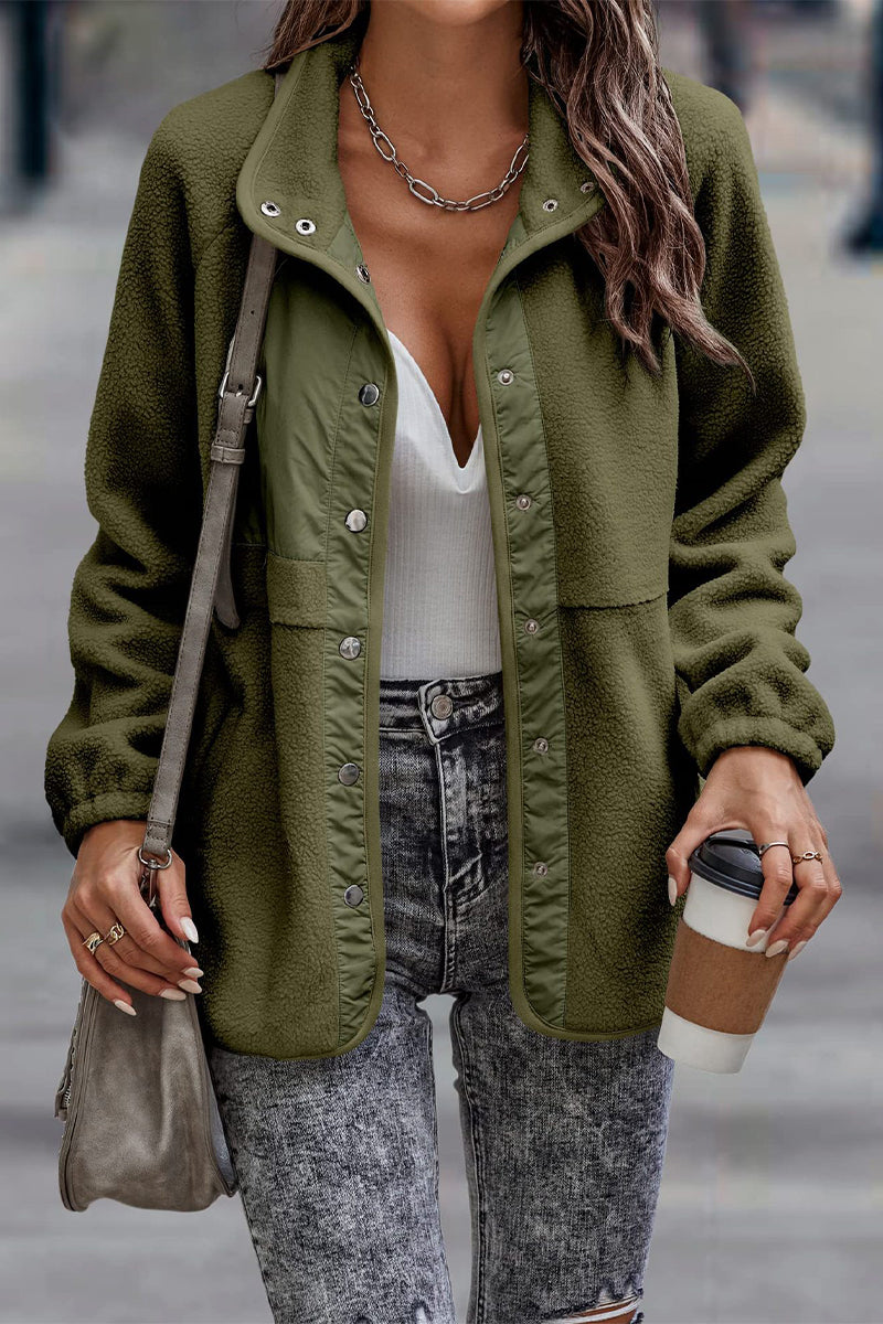 Stilla | Solid Patchwork Pocket Halv-A Rullekravejakke (7 farver)