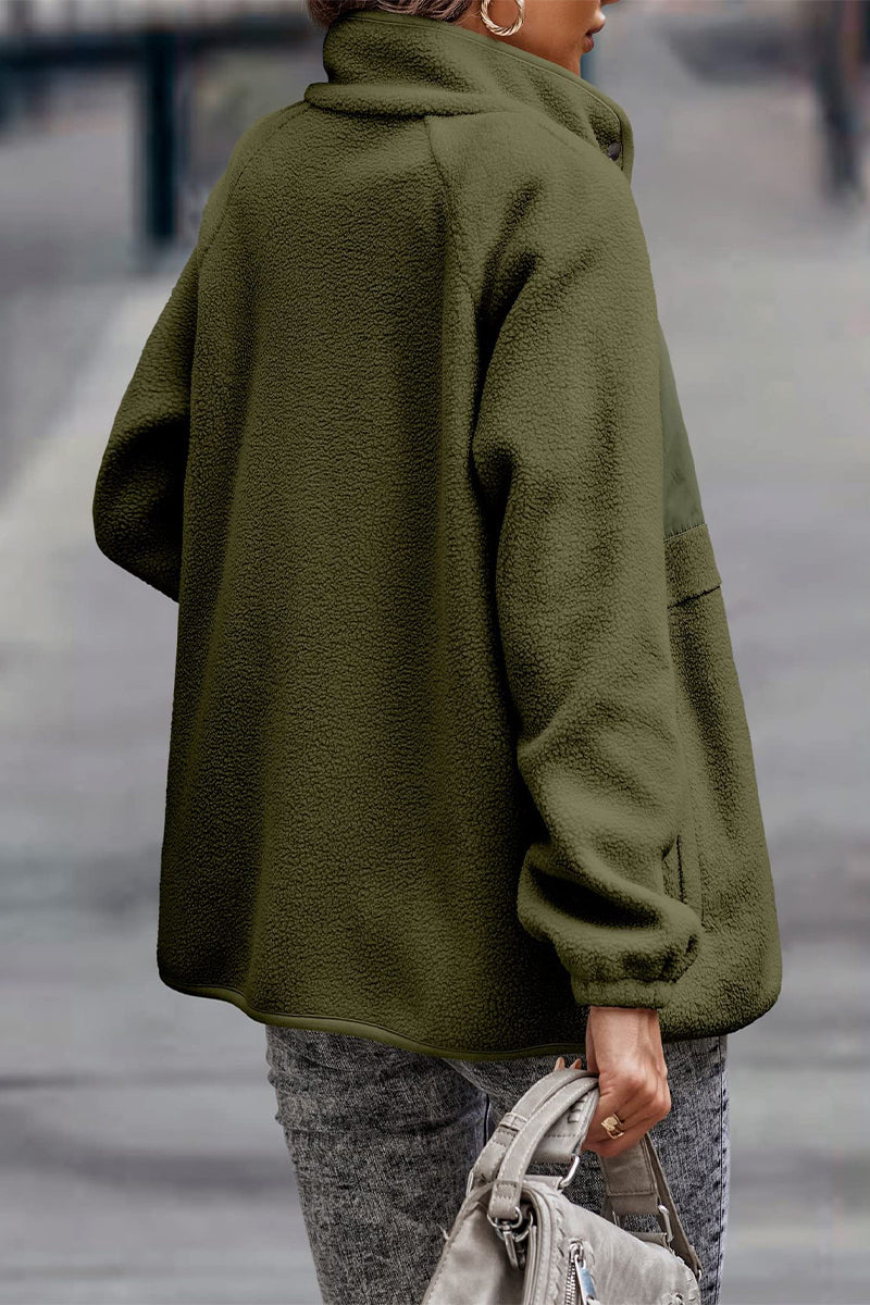 Stilla | Solid Patchwork Pocket Halv-A Rullekravejakke (7 farver)