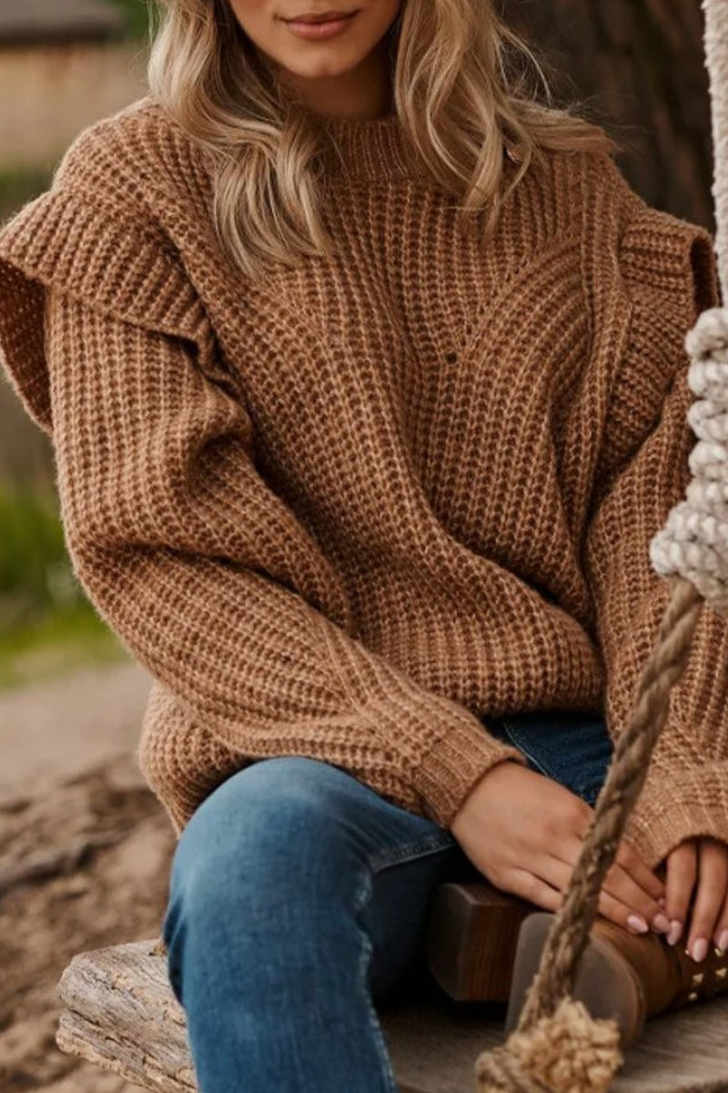 Stilla | Rundhalset Pullover Patchwork, Blød, Elegant og Holdbar